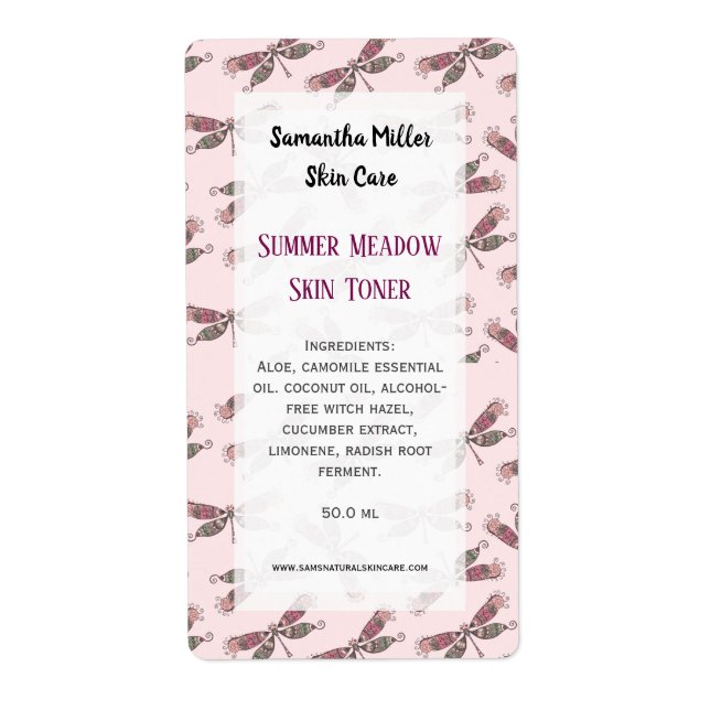 Professional Skin Toner Business Label | Sticker (Front)