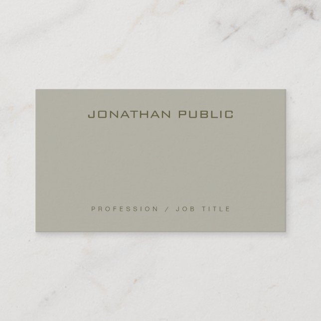 Professional Sleek Design Template Elegant Modern Business Card (Front)