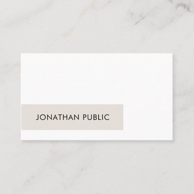 Professional Sleek Elegant Graphic Design Plain Business Card (Front)