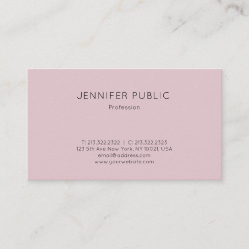 Professional Sleek Modern Design Elegant Plain Business Card