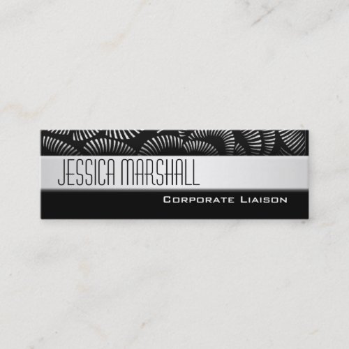 Professional Slim Line Black Business Cards