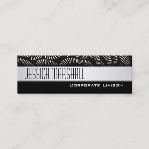 Customizable Professional Slim Line Black Business Cards