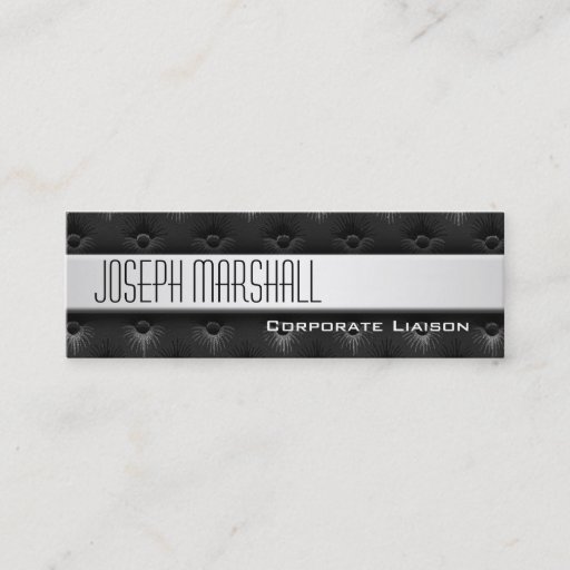 Customizable Professional Slim Line Black Business Cards