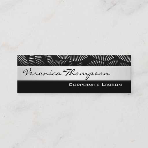 Customizable Professional Slim Line Black Business Cards