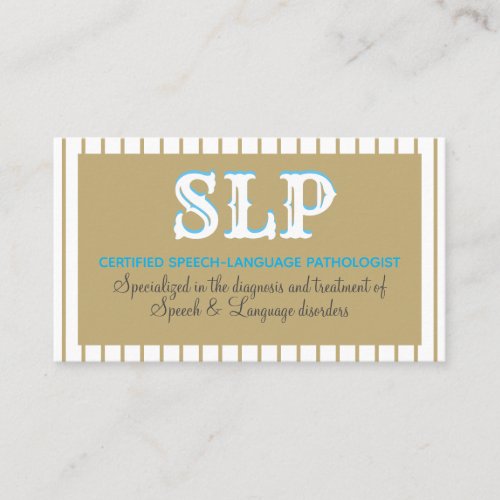 Professional SLP business cards