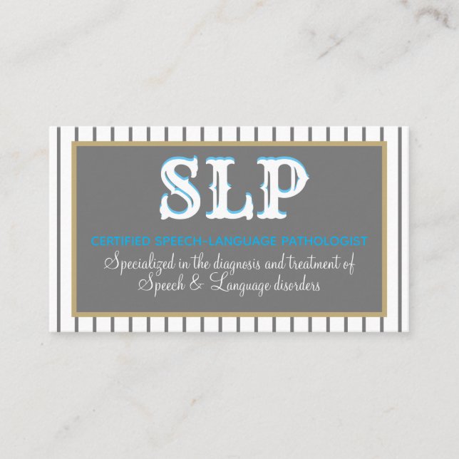 Professional SLP business cards (Front)