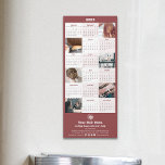 Professional Small Business 2025 Calendar Magnet<br><div class="desc">This stylish Professional Small Business 2025 Calendar Magnet is part of the Smoky Topaz Hair Salon Biz Cards & Marketing Items collection. It is the perfect promotional item for your small business! The white and burgundy design features a 2025 calendar on a alternating background and customizable placeholders for six service...</div>