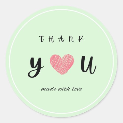 Professional Small Business thank you  Classic Round Sticker