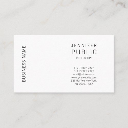 Professional Smart Plain Elegant Minimalist Modern Business Card