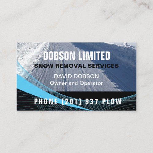 Professional Snow Removal Plowing Business Card