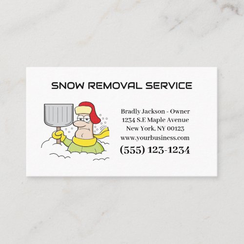 Professional Snow Removal Service Business Card