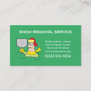 Professional Snow Removal Service Business Card