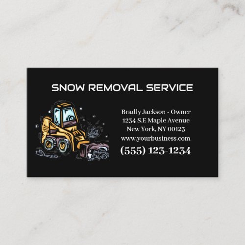 Professional Snow Removal Service Business Card