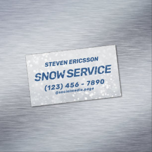 Professional snow removal winter service business card magnet
