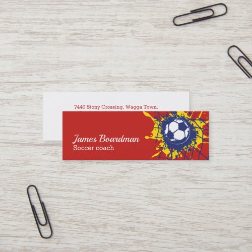 Professional soccer coach business cards