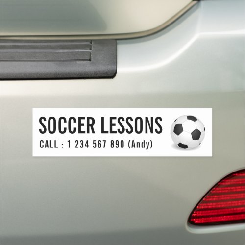 Professional Soccer Lessons Coach Advertisement Car Magnet