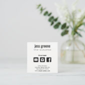 Professional  Social Media Networking  Icons Square Business Card (Standing Front)