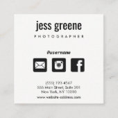 Professional  Social Media Networking  Icons Square Business Card (Front)