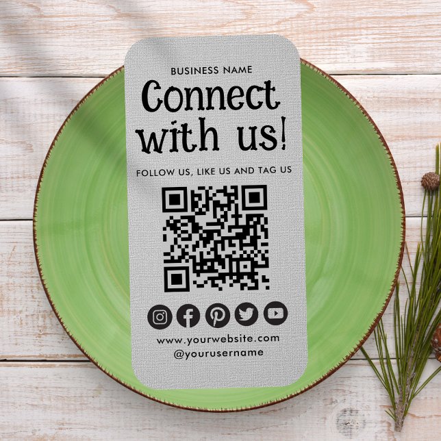 Professional Social Media Website Modern Grey Business Card (Creator Uploaded)