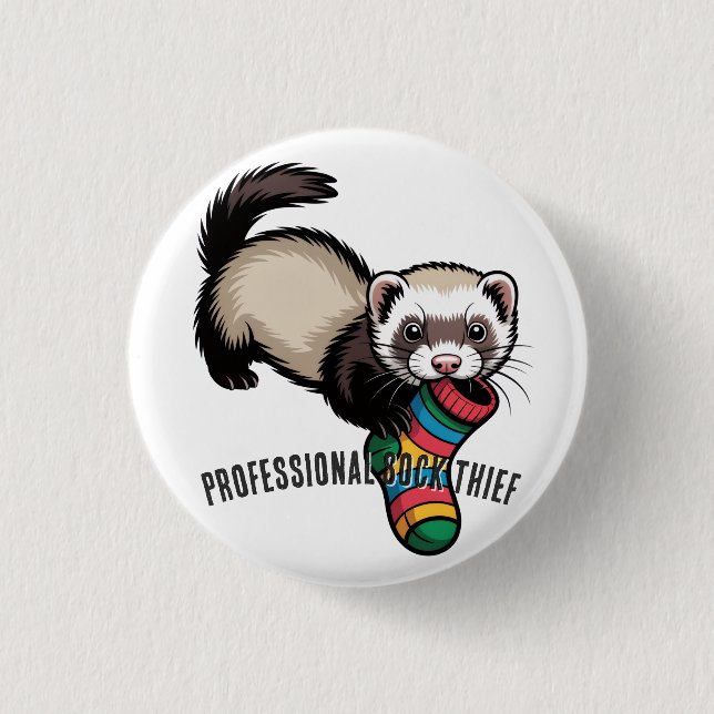 Professional Sock Thief Button (Front)