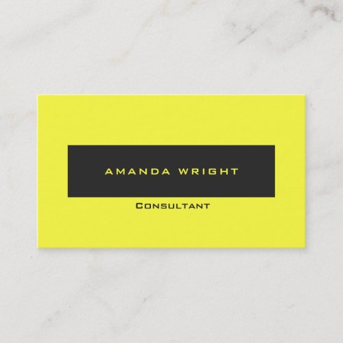 Professional Soft Pastel Yellow Modern Minimalist Business Card