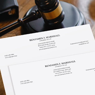 Professional Solo Practice Attorney at Law Black Letterhead