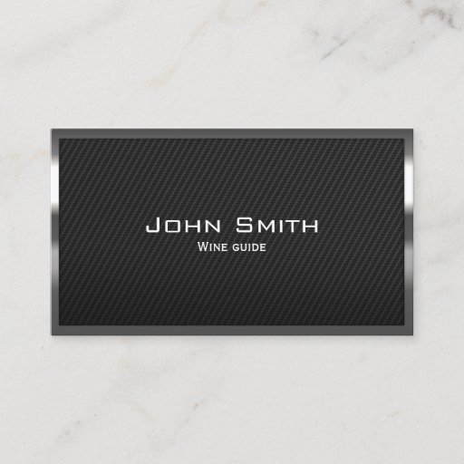 Customizable Carbon Fiber Wine Tasting Business Card