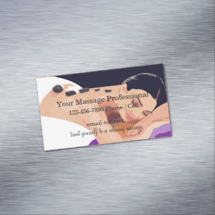 Professional Soothing Massage Business Card Magnet