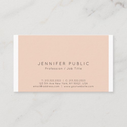 Professional Sophisticated Color Simple Plain Business Card