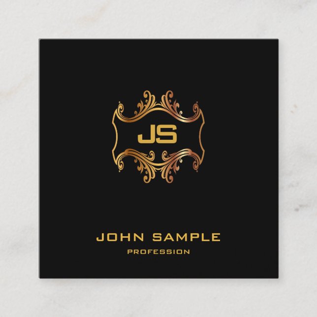 Professional Sophisticated Luxury Silk Square Business Card (Front)