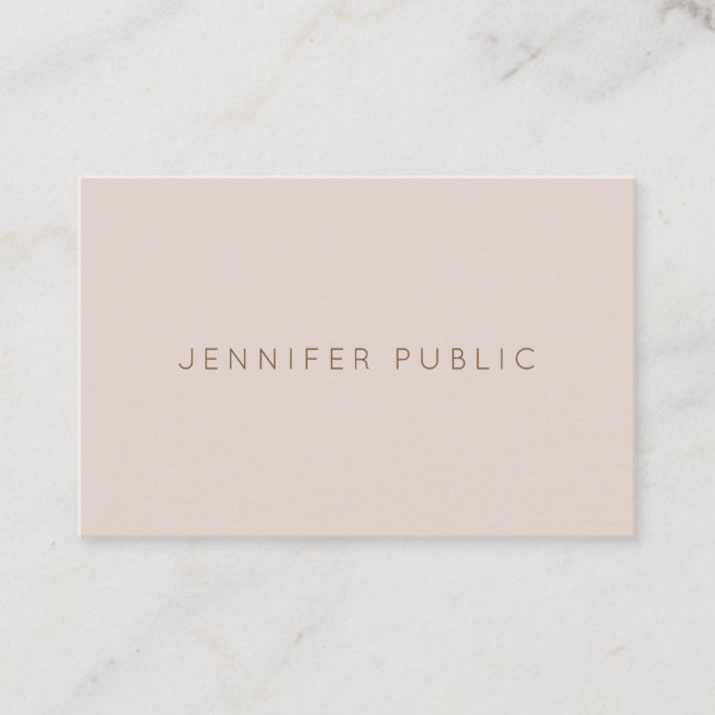 Professional Sophisticated Plain Luxury Modern Business Card (Front)