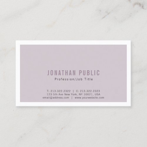 Professional Sophisticated Plain Modern Design Business Card