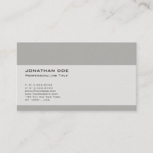 Professional Sophisticated Plain Modern Salon Business Card