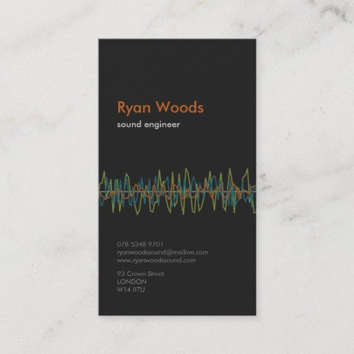 Customizable Professional Sound Engineer Business Card