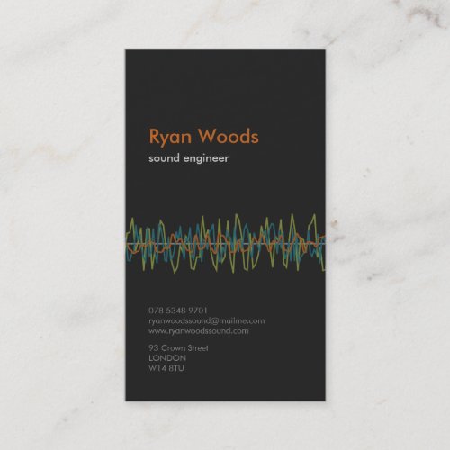 Professional Sound Engineer Business Card