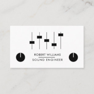 Professional Sound Engineer Music DJ Audio Control Business Card