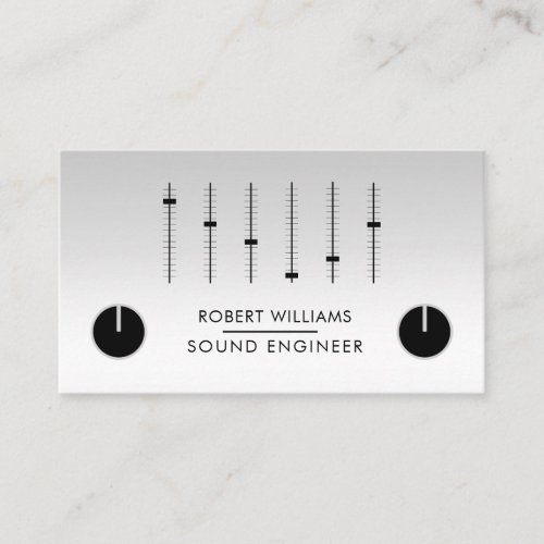 Professional Sound Engineer Music DJ Audio Control Business Card