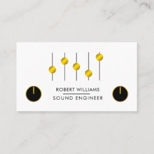 Professional Sound Engineer Music DJ Audio Control Business Card