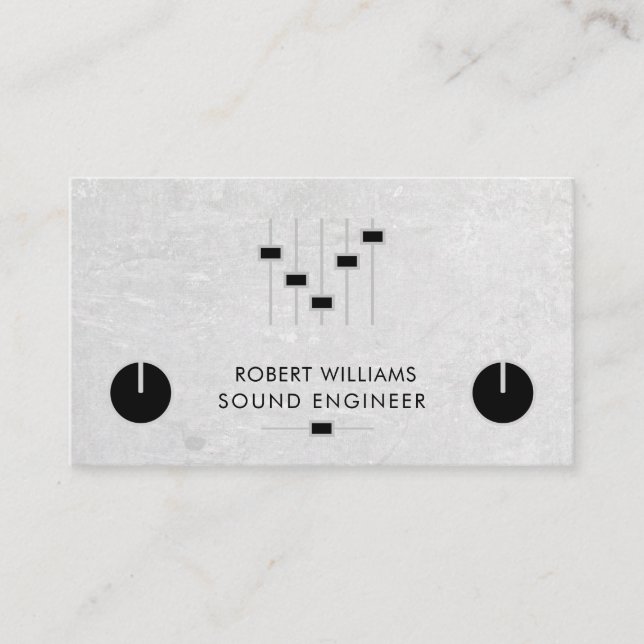 Professional Sound Engineer Music DJ Controller Bu Business Card (Front)