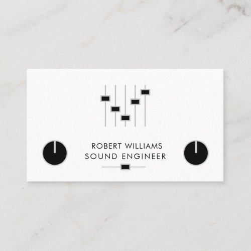Professional Sound Engineer Music DJ Controller Business Card