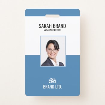 Professional Staff Business Employee Id Badge by J32Teez at Zazzle