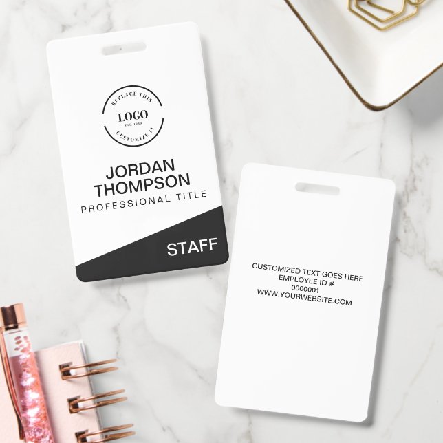 Professional Staff Custom Business Logo Employee Badge (Office)