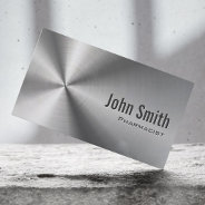 Professional Stainless Steel Pharmacist Faux Metal Business Card at Zazzle