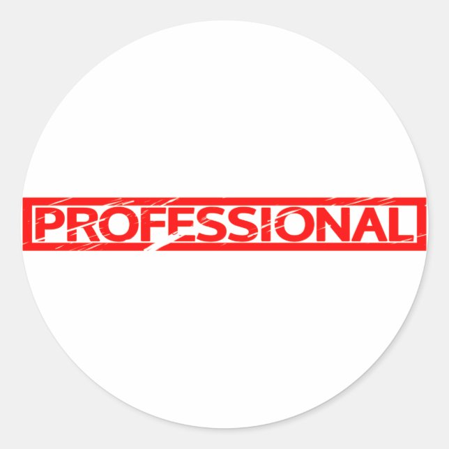 Professional Stamp Classic Round Sticker (Front)
