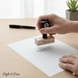 Professional Stamp with Custom Name and Role Info