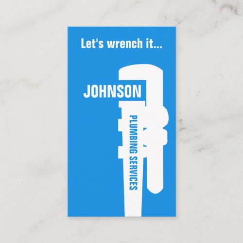 Professional stand out plumber style business card