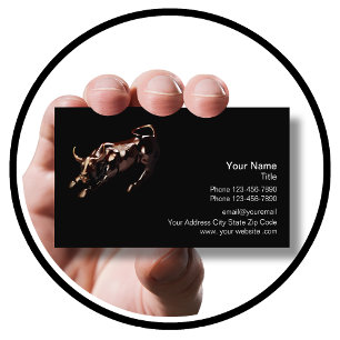 Professional Stock Trader Wall Street Bull Business Card