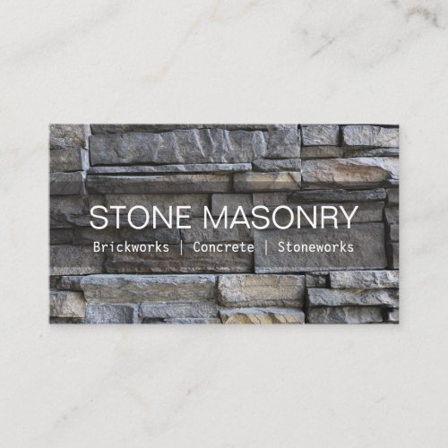 Professional Stone Masonry Business Card Design