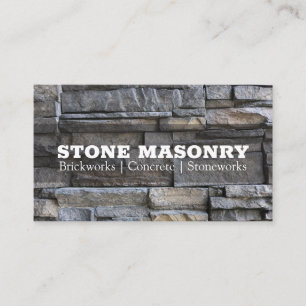 Professional Stone Masonry Business Card Design
