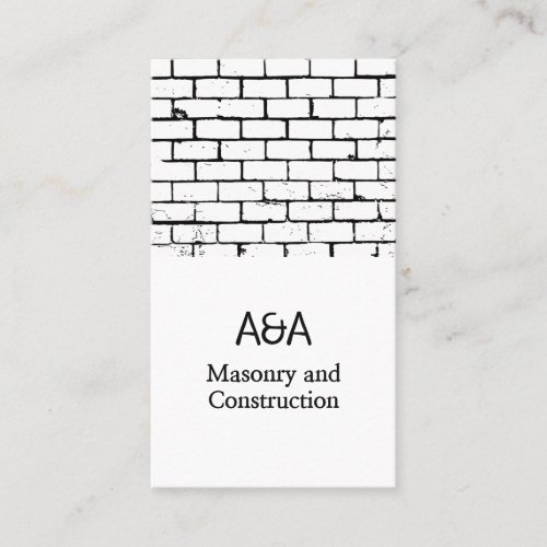 Professional Stone Masonry Business Card Design